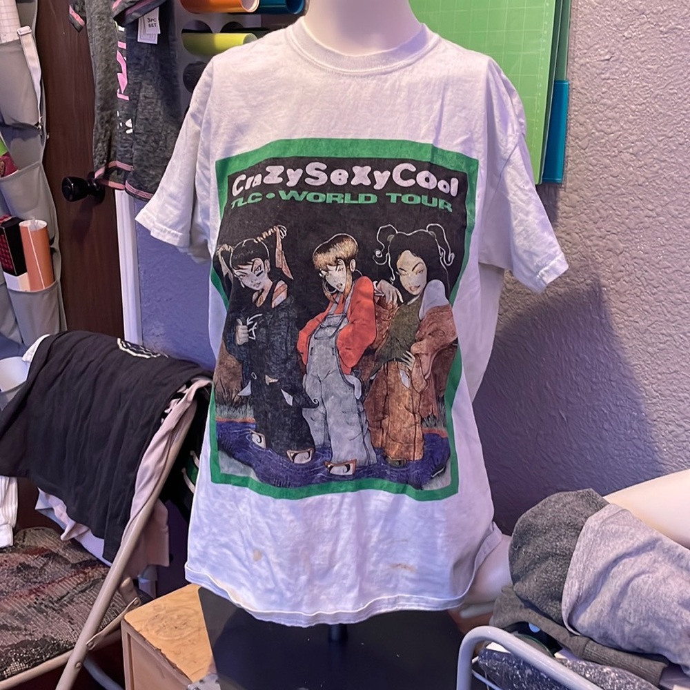 Crazy sexy cool TLC world tour white tee-shirt